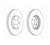 FERODO 2x Bremsscheibe vorne Ø320 mm für Nissan Qashqai +2 I J10 JJ10 2.0 dCi