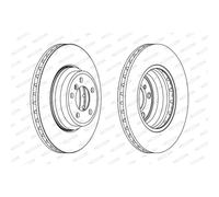 Ferodo Bremsscheibe DDF1701C-1 vorne belüftet Ø348 mm rechts/links für BMW