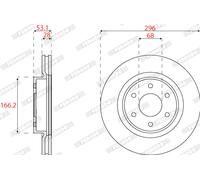FERODO 2x Bremsscheibe vorne belüftet passend für Nissan NP300 Navara Pick-up