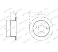FERODO Bremsscheibe ddf1993c 262mm 10mm für SSANGYONG