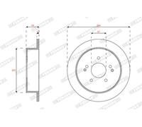 FERODO 2x Bremsscheiben hinten Voll beschichtet für Ssangyong Korando Actyon II