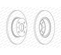 FERODO Bremsscheibe ddf066c 252mm 10mm für LANCIA ALFAROME/Fiat/LANCI Fiat ALFA ROMEO