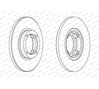 FERODO Bremsscheibe ddf1076c 236mm 13mm für DAEWOO FSO CHEVROLET
