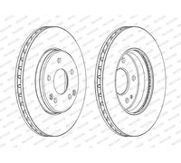 FERODO Bremsscheibe ddf1134c 296mm 32mm für LEXUS