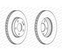 FERODO Bremsscheibe ddf1220c 276mm 22mm für Mercedes