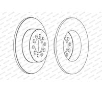 FERODO Bremsscheibe ddf1224c 255mm 10mm für SEAT VW Audi