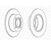 FERODO Bremsscheibe ddf128c 245mm 10mm für VAG Audi