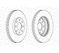 FERODO Bremsscheibe ddf1304c 257mm 22mm für Opel Fiat Vaughall