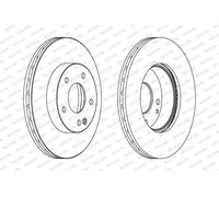 FERODO Bremsscheibe vorne rechts links belüftet 270mm für MERCEDES-BENZ DDF1363C