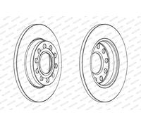 FERODO Bremsscheibe ddf1425c 255mm 12mm für SEAT VW Audi