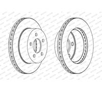 FERODO Bremsscheibe vorne rechts links belüftet 280mm für JEEP DDF1525