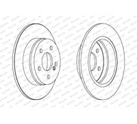 FERODO Bremsscheibe hinten rechts links voll 278mm für MERCEDES-BENZ DDF1689C