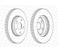 FERODO Bremsscheibe ddf1814c 296mm 28mm für LEXUS
