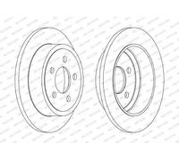 FERODO Bremsscheibe ddf2288c 285mm 12mm für JEEP