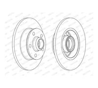 FERODO Bremsscheiben hinten Ø226 mm Voll für VW Passat Stufenheck 32B 3A5 35I