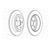 FERODO Bremsscheiben hinten Ø330 mm Voll für Jeep Grand Cherokee IV WK WK2