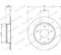 FERODO Bremsscheiben hinten Voll passend für Mazda 3 BM BN DDF2533C