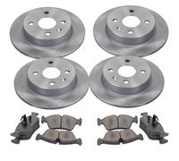 FERODO Bremsscheiben voll vorne+hinten+Bremsbeläge passend für Audi 80 8C B4