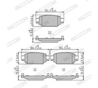 Bremsbelagsatz FERODO FDB5247, Hinten