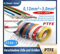 FF46-1 PTFE Meterware Fahrzeugleitung Auto Kfz Leitung Kabel Litze 0,12mm²~3mm²