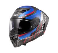LS2, Integraler Motorradhelm DRAGON TRAX Blue Red, XL