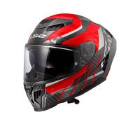 FF807 Dragon Trax Motorradhelm (Rot/Schwarz/Carbon), L (59)