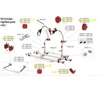 Fiamma Fahrradständer CB Pro C Ersatzteile Packung Schwarz für Wohnmobil