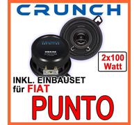 Fiat Punto 1 - Crunch DSX32 ARMATURENBRETT 8,8cm 200 WATT Lautsprecher EINBAUSET