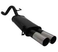 NOVUS SPORTAUSPUFF+ABE 2x76mm RL-Design Stahl für Fiat Punto 4 IV, Grande Punto