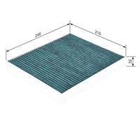 Filter, Innenraumluft Bosch 0 986 628 504