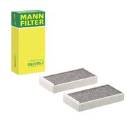 MANN-FILTER, CUK 23 015-2 Innenraumfilter, mit Aktivkohle | Für PKW, Staub- und Pollenfiltration, Geruchsreduzierung, Echte OE-Technologie