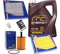 FILTER-SET INSPEKTIONSPAKET + 5L MANNOL 5W-30 MOTORÖL ENERGY 502.00 505.00