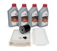 Filterset Filterpaket + 4L ORIGINAL 0W-20 Motoröl für TOYOTA AYGO (B1) 1.0 68 PS