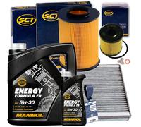 Filterset Inspektionskit + 6l Mannol 5w-30 Öl Passend Für 2.0 Tdci Ford Kuga I Ford: 1146063 Ford: 1253220 Ford: 1256739 Ford: 1303476 Ford: 131568