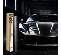 Finest Folia 3M 2080 BR212 Brushed Black Metallic 30x152cm Wrapping Folie | Selbstklebende Folie mit Luftkanälen - Autofolie wasserfest Vinyfolie für Auto Motorrad Boot als Lackschutzfolie UV-beständig