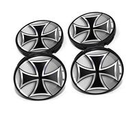 4er Set Nabendeckel 60mm inkl. Iron Cross Doming Aufkleber Felgen Folie DM006