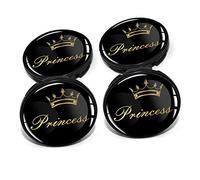 4er Set Nabendeckel 60mm inkl. Princess Doming Aufkleber Felgen Folie DM006