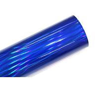 Finest Folia Laser Hologramm Chrom Auto Car Wrapping Folie mit Luftkanälen Holographic Selbstklebend Blasenfrei (Blau, 50 x 152cm)