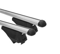 FISCHER Relingträger CrossLine XL, für Fahrradträger, Dachboxen oder als Skihalter, für integrierte Dachrelinge, Aluminium, Tragkraft 75 kg, vormontiert Barrenlänge 131 cm