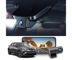 FITCAMX 2K Dual Dashcam passend für Toyota C-HR 2020 2019 2018 2017(10,3 cm) Equipped with Toyota Safety Sense 1.0(Modell A), HD 1440P+1080P, OEM Dashcam Auto Vorne Hinten WiFi, G-Sensor, 64GB Karte