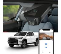 Fitcamx Dashcam 4K Kompatibel mit Toyota Hilux, Fortuner 2020 2021 2022 2023 2024 2025, OEM Autokamera UHD 2160P Video WiFi, Loop-Aufnahm, G-Sensor, Night Vision, WDR Dashcam mit akku, mit 64GB Karte