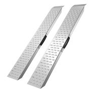 FIVMEN 2X Auffahrrampe PKW 135cm 400 kg Tragfähigkeit Aluminiumlegierung Rollstuhlrampe Fahrradrampe Laderampe mit rutschfeste Oberfläche und Griff Rampe für Treppe Anhänger Auto