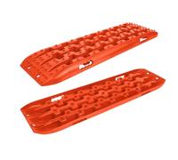 FIVMEN Sandbleche 2 Stück Anfahrhilfe mit Aufbewahrungstasche Offroad Zubehör für Wohnmobil Geländewagen PKW LKW, Orange