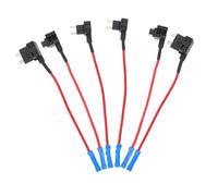 FIXOSHEE 6 Stück Teiliges Kfz Inline Sicherungshalter mit Mittlerer Kleiner und Mini Schwerlast Drahthalter für Automobil Flachsicherungen Stromdieb mit Isolierungsschutz Geeignet für