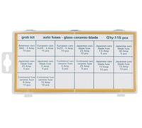 Fixpoint 20346 Sicherungssortiment, Kfz-Sicherungen, 115-teilig