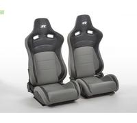 "FK Automotive" FK Sportsitze Auto Halbschalensitze Set Köln Kunstleder/ Stoff schwarz/ grau