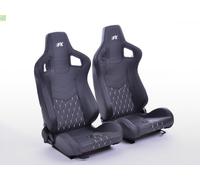 FK-Automotive FK Sportsitze Auto Halbschalensitze Set Stuttgart Kunstleder schwarz FKRSE17031