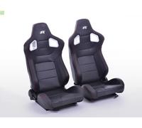 FK Sportsitze Auto Halbschalensitze Set Stuttgart Kunstleder schwarz Carbon-Look