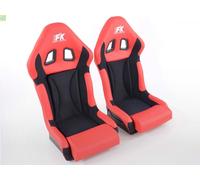 "FK Automotive" FK Sportsitze Auto Vollschalensitze Set Race 1 mit Glanz-Fiberglas-Cover