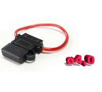 Flachsicherungshalter KFZ Boot 30A 4 mm² wasserdicht IP56 rot